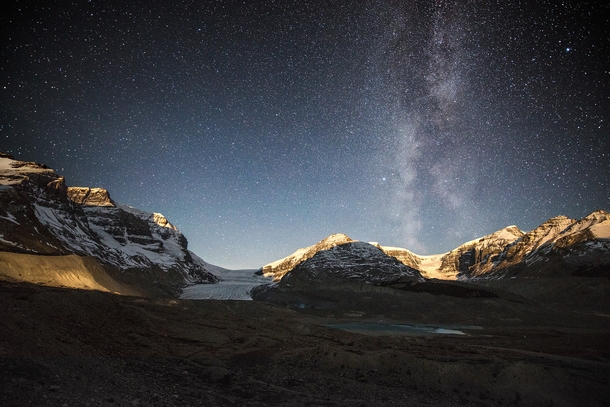 In honor of International Dark Sky Week Athabasca Glacier in Jasper National Park Alberta Canada  jackfusco