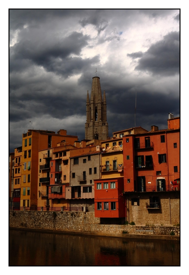 Incoming bad weather in Girona Spain 