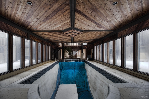 Indoor Pool Inside an Abandoned  Mansion In Toronto Ontario 