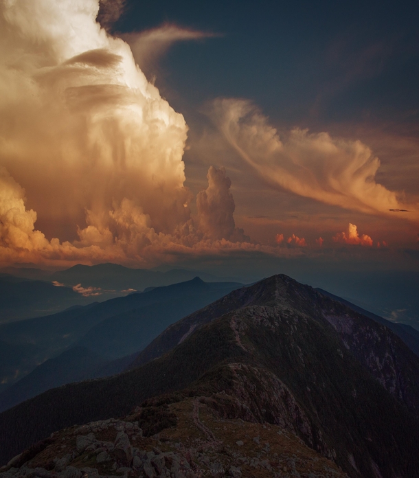 Insane clouds from my evening atop Franconia Ridge New Hampshire 