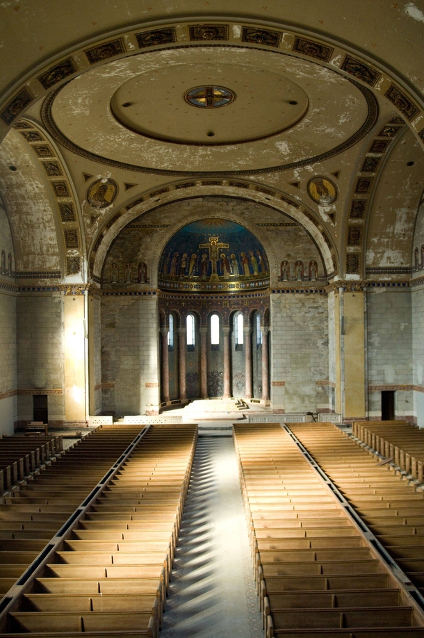 Inside an abandoned church in Philadelphia has since been demolished 