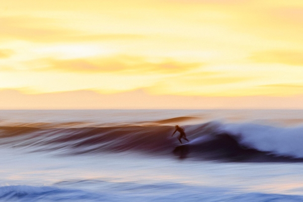 Inspired by the Impressionists Surfing on sunset Tenerife Canary Islands 
