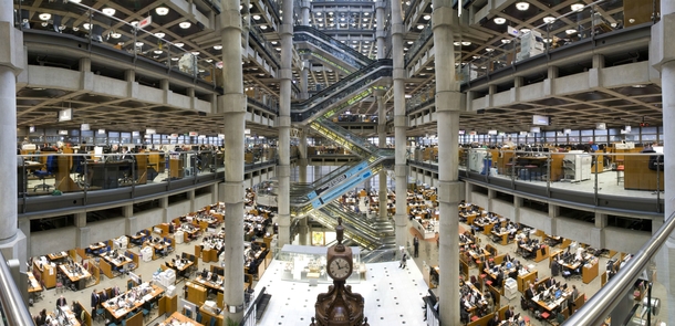Interior of the Lloyds building London 