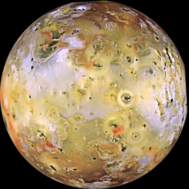 Io the most volcanic body in the solar system is seen in the highest resolution obtained to date by NASAs Galileo spacecraft From the NASA website