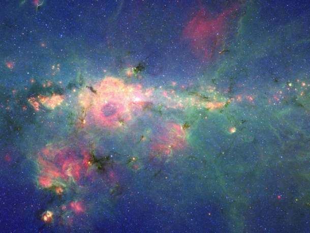 IR image of the Peony Nebula WR-ka 
