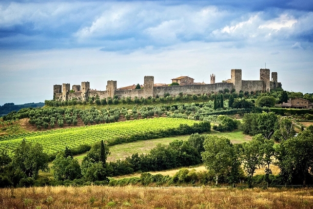 Italy Monteriggioni The walled medieval village in defense of Siena