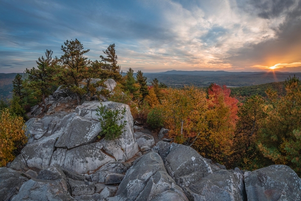Its no stratovolcano but this was always my peaceful spot growing up - Monument Mountain summit Massachusetts 