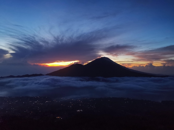 Ive not seen a more beautiful sunrise hike view than this  so far  Mt Batur Bali Feb  - before Covid  took over