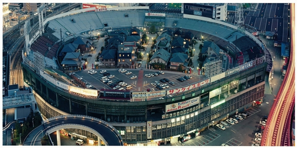 Ive seen people wonder about the source of the rCityPorn banner the former Osaka Stadium as a model home showroom story in comments 