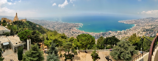Jounieh bay Lebanon from above