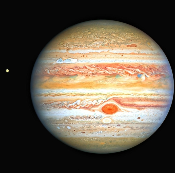 Jupiter and Europa This image of Jupiter taken by the NASAESA Hubble Space Telescope on  August  was captured when the planet was  million kilometres from Earth