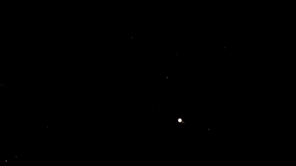 Jupiter and its two moons named Io and Amalthea