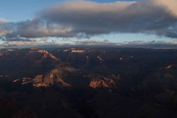Just after sunrise at Grand Canyon National Park Arizona 