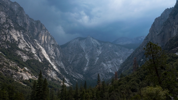 Just before a rainstorm in Kings Canyon National Park CA this summer 