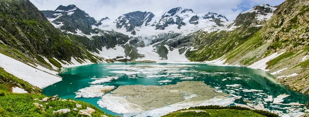 Katora Lake An alpine glacial lake located in the upper reaches of Jahaz banda Kumrat valley Pakistan  By Murtaza Mahmud 