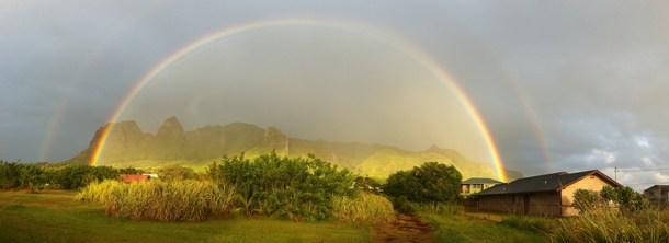 Kauai full double rainbow 