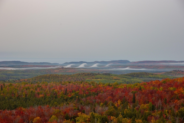 Kelvin-Helmholtz waves over Fall Colors in Minnesota 