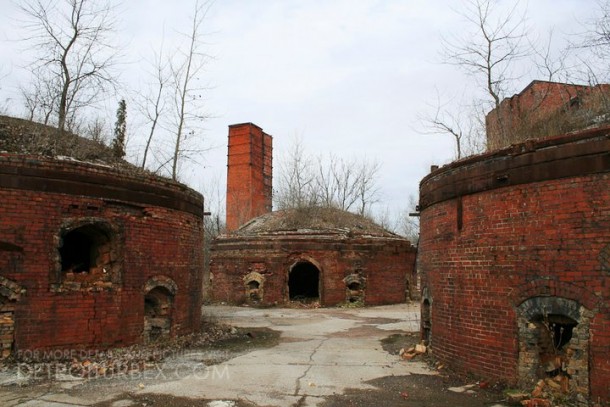 Kilns in a brick-making factory in Ohio 