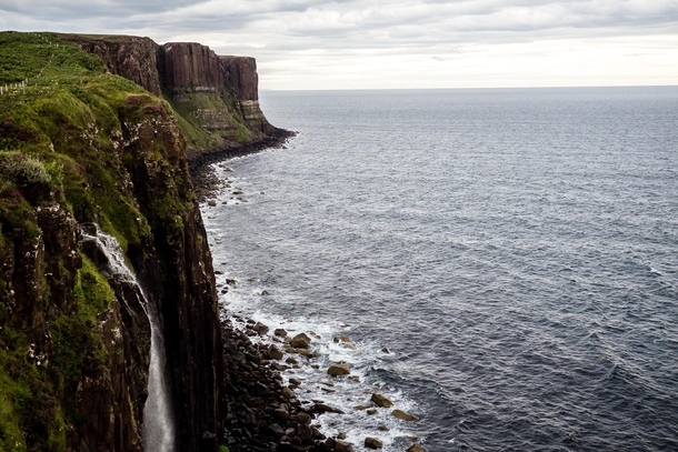 Kilt Rock and Mealt Falls in Isle of Skye Scotland 