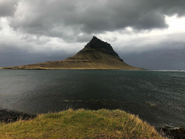 Kirkjufell mountain on the north coast of Icelands Snfellsnes peninsula 