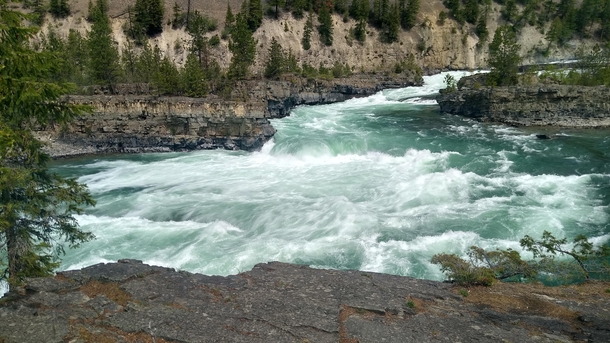 Kootenai Falls MT the smell throughout the valley was sweet with this river flowing strong all the way back to Canada Im loving it in Montana x OC