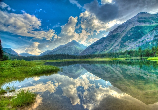 Kootenai Lakes Waterton Valley Montana by Walt Landi 