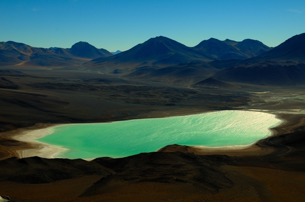 Laguna Verde in the Altiplano of Bolivia 