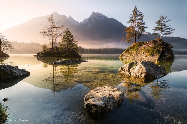 Lake Hintersee Bavaria  by Richard Grando