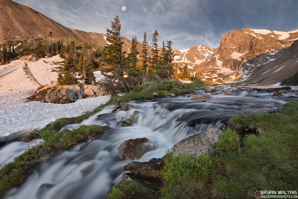 Lake Isabell Waterfall in Indian Peaks CO  by Bryan Maltais 