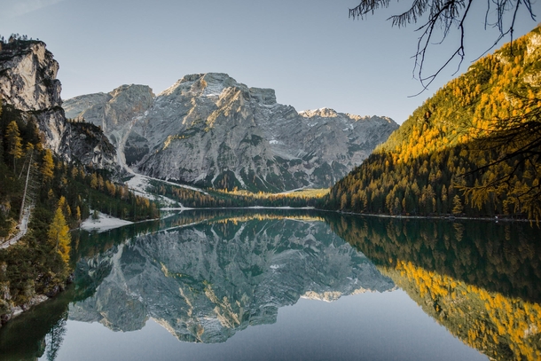 Lake Prags reflections - South Tyrol Italy 