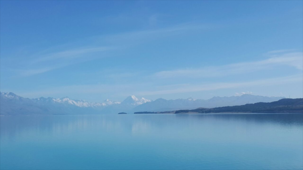 Lake Pukaki and the Southern Alps including AorakiMt Cook m NZs highest mountain - South Island New Zealand 