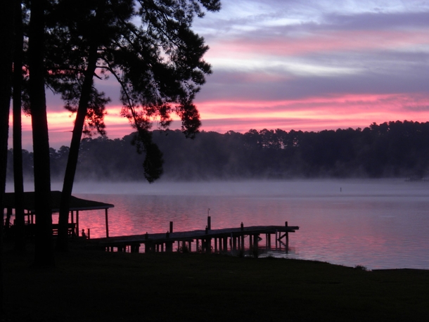 Lake Sinclair at sunrise Georgia 