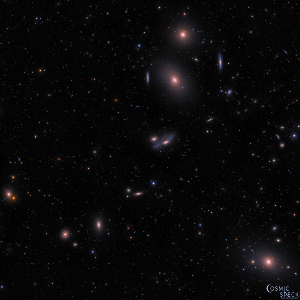 Last week scientist imaged a black hole at the center of M This is my image of M with the surrounding cluster of galaxies