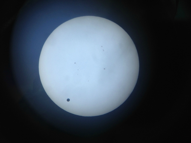 Last years Transit of Venus June   Brown Observatory TX Taken with an iPhone S and a small reflector telescope with a Mylar filter 