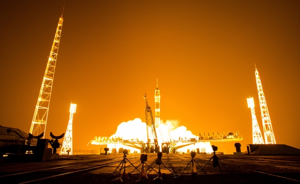 Launch of Expedition  from Baikonur Cosmodrome Kazakhstan 