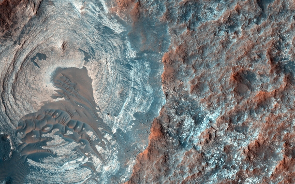 Layers and Dark Dunes on the Surface of Mars x