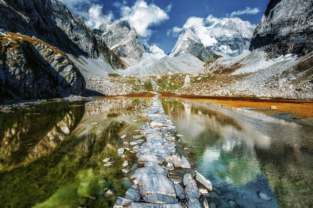 Le lac des vaches in the French Alps  by Mr Friks Colors