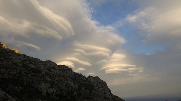 Lenticular clouds over Corsica 