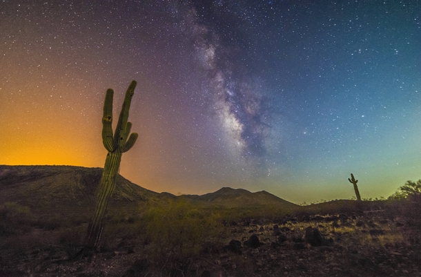 Light Pollution from both the Moon and Phoenix mixing in the Milkyway 