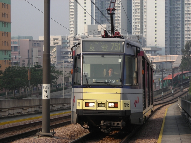 Light rail in suburban Hong Kong 