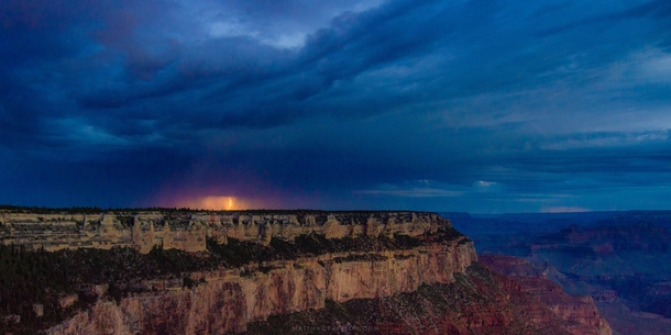Lightning at the Grand Canyon - just a simple single lucky exposure 