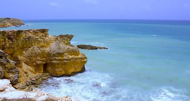 Limestone cliffs at Playa Sucia in Cabo Rojo Puerto Rico 