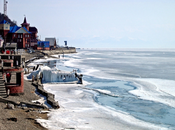 Listvyanka Russia on the shores of Lake Baikal 