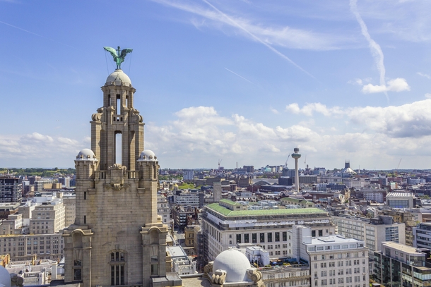 Liverpool as seen from the top of the Liver building