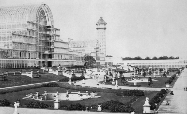 Londons Crystal Palace  built for the Great Exhibition of  burnt down in  rlost_architecture