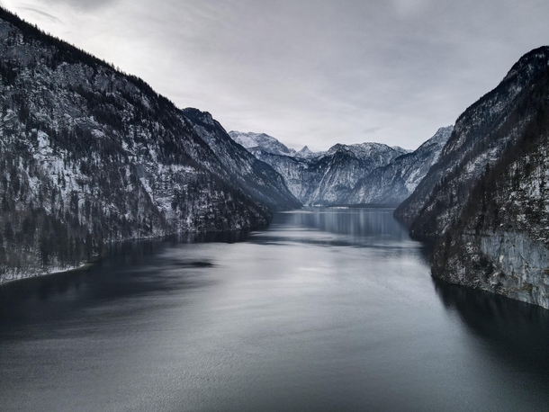Lonely Lake Knigssee Bavaria Germany 