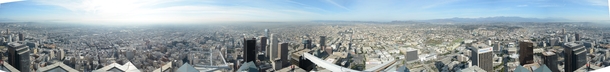 Los Angeles mosaic from the top of its tallest building 