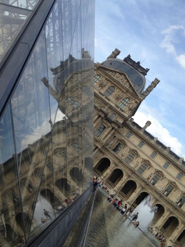Louvre reflected in IM Pei Addition - Paris 