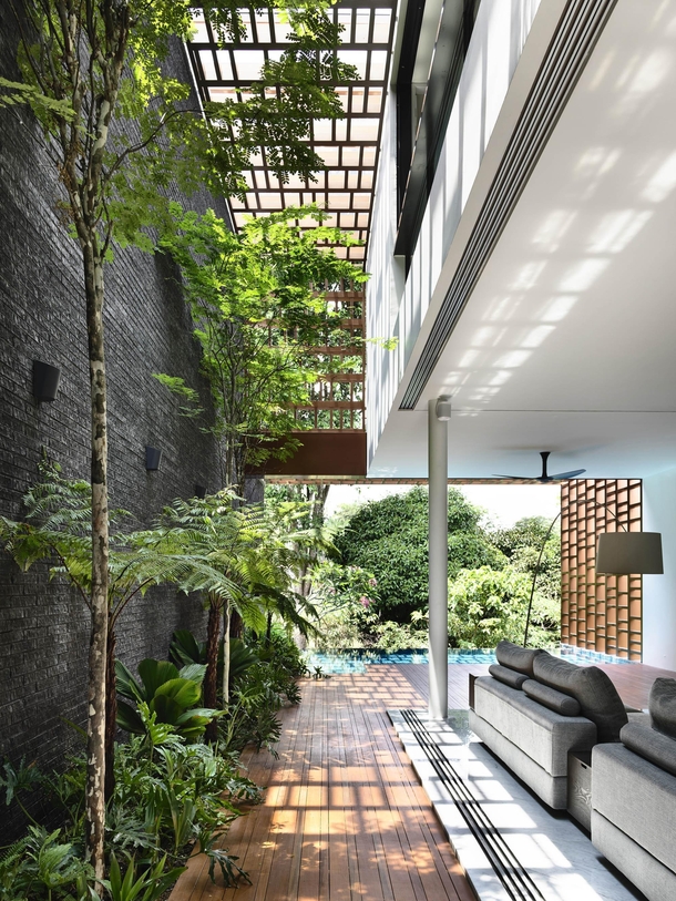 Love the use of sun and shadow in Back House  HYLA Architects  Singapore