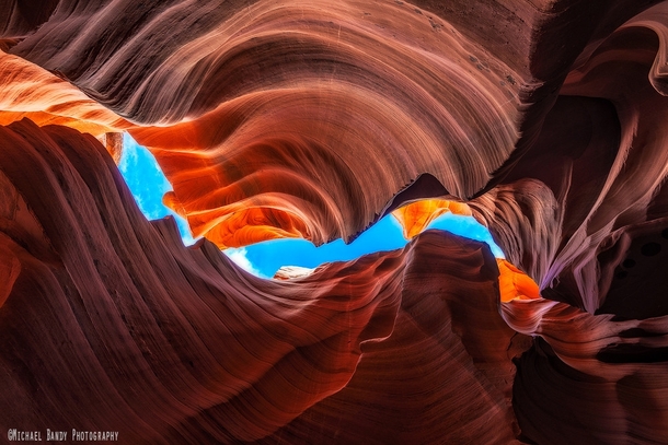 Lower Antelope Canyon outside of Page Arizona Photo by Michael Bandy 